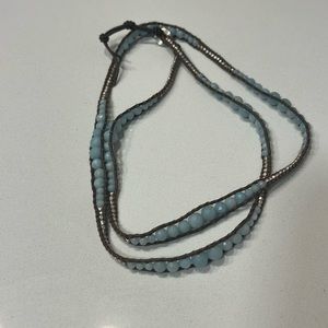 Silver and jade necklace